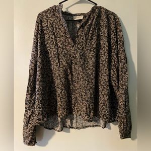 Floral Long-sleeve Blouse